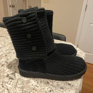 Black Knit Ugg Boots